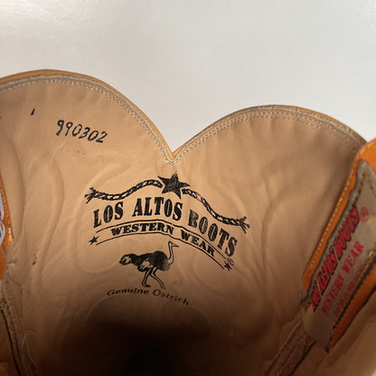 Los Altos Full Quill Ostrich Cowboy Boots | Buttercup | Exotic | Men’s 9.5 EE