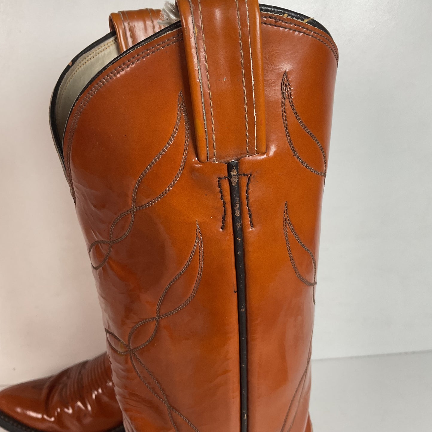 Vintage Tony Lama Patent Leather Cowgirl Boots Men’s 6 | Women’s 7 Gold Label
