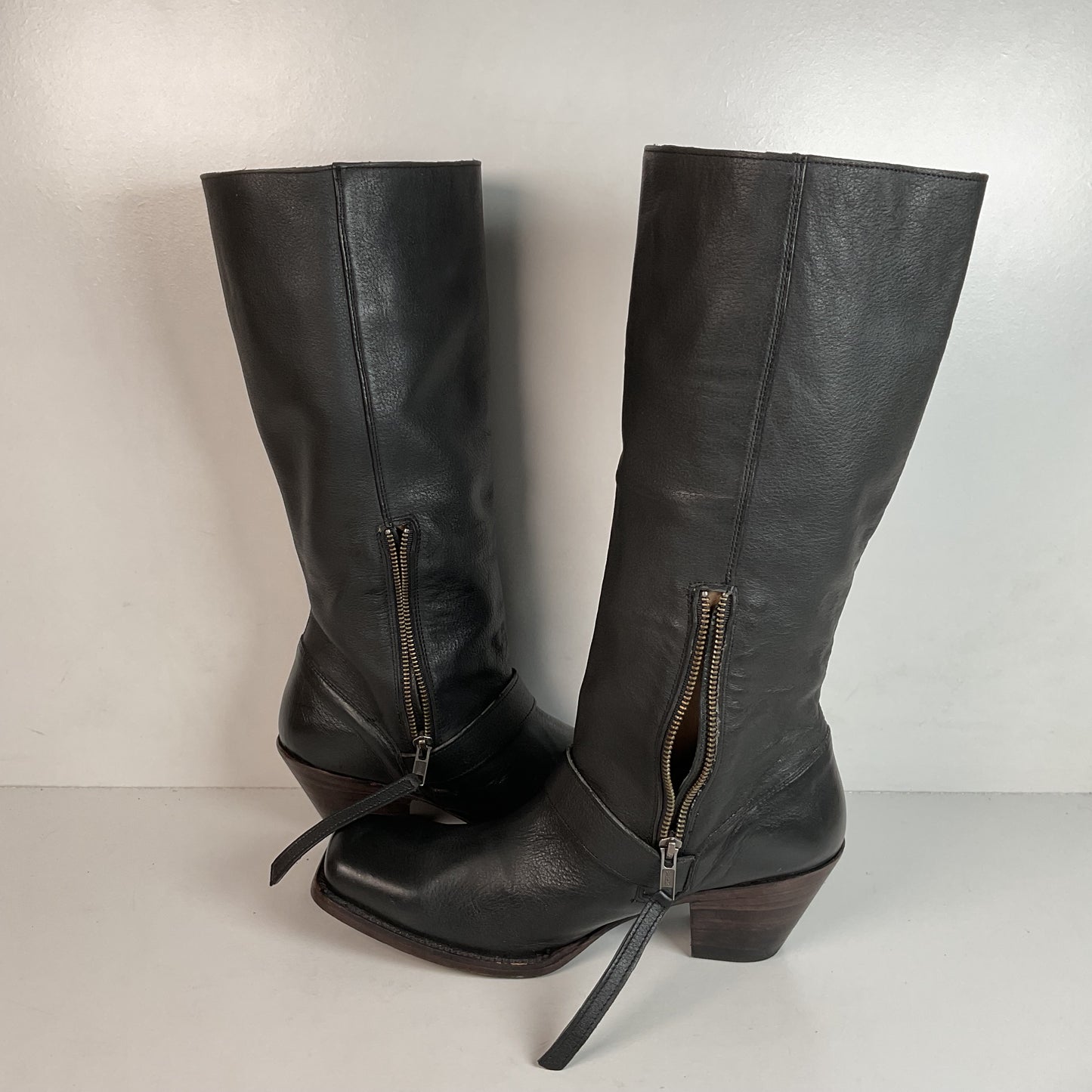 John Fluevog Tall Harness Biker Boots Men’s 9 | Women’s 11 Believe