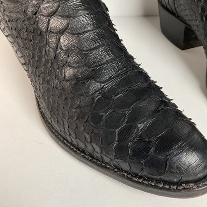 Vintage Tony Lama Boa Snakeskin Cowboy Boots | Gold Label | Men’s 9 D