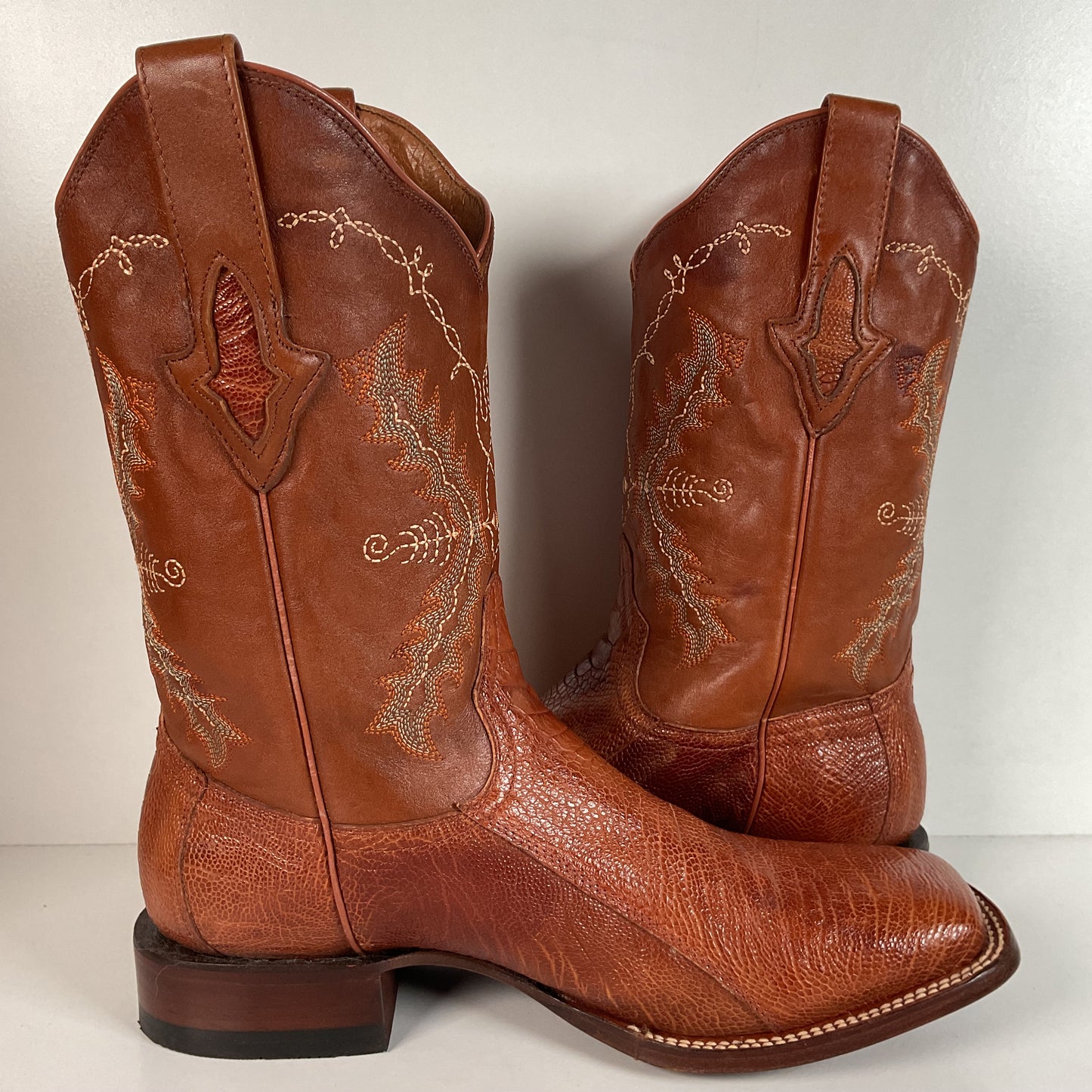 Lucchese for Resistol Ranch Ostrich Leg Roper Boots Men’s 10 B Exotic