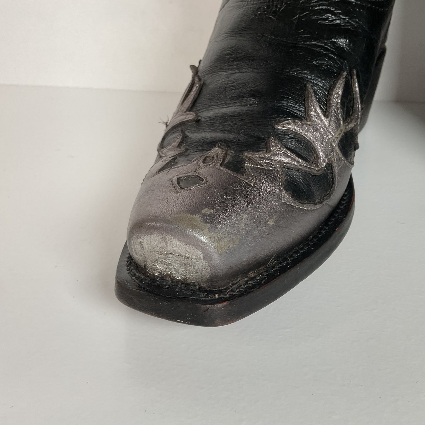 Custom Metallic Cowgirl Boots | Wingtip | Embellished | Women’s 7.5 B