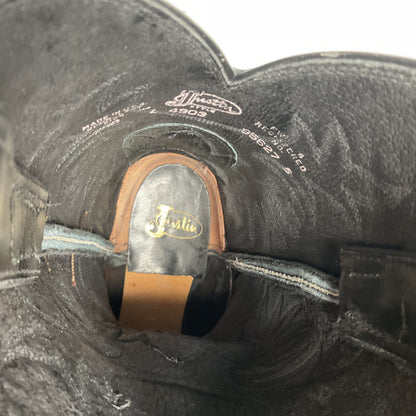 Justin London Calf Cowgirl Boots | USA Made | Black | Women’s 7.5 B