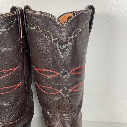 Vintage Tony Lama Buffalo Calf Cowboy Boots | 1960s-1970s | Narrow | Men’s 11 B