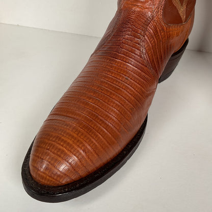 Vintage Tony Lama Teju Lizard Cowboy Boots | Gold Label | Men’s 10 D