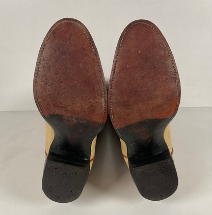 Vintage Tony Lama Urban Cowboy Boots | Lizard Wingtip | Gold Label | Men’s 9 B