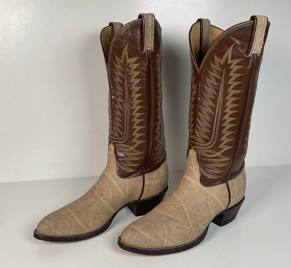 Vintage Tony Lama Elephant Cowboy Boots | Exotic | Gold Label | Men’s 9 D