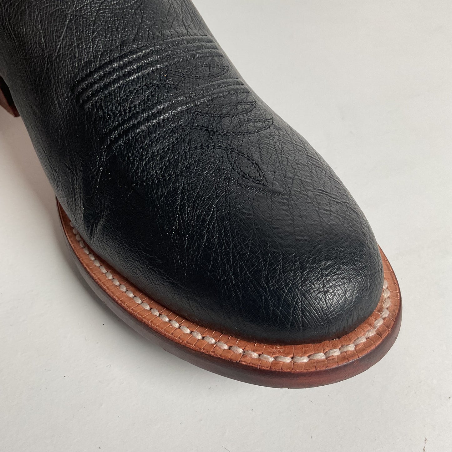 R. Watson Smooth Ostrich Cowboy Boots | Exotic | Black | Men’s 9 D