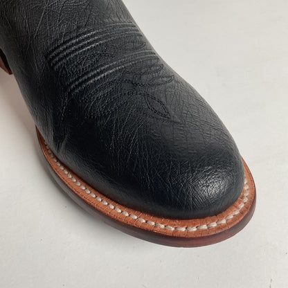 R. Watson Smooth Ostrich Cowboy Boots | Exotic | Black | Men’s 9 D