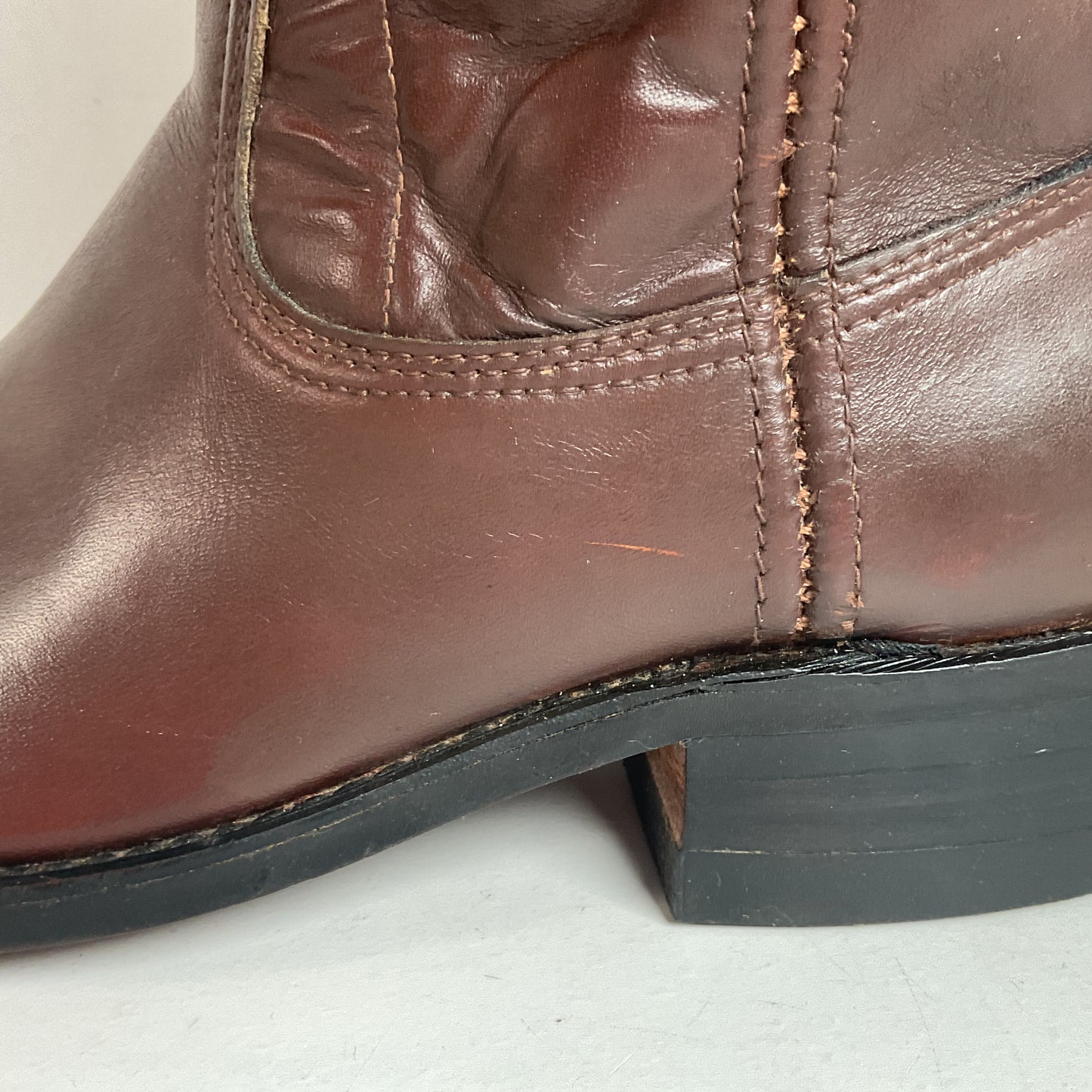 1970s Rodeo Chunky Campus Boots Men’s 9 D Cutter Toe USA Made