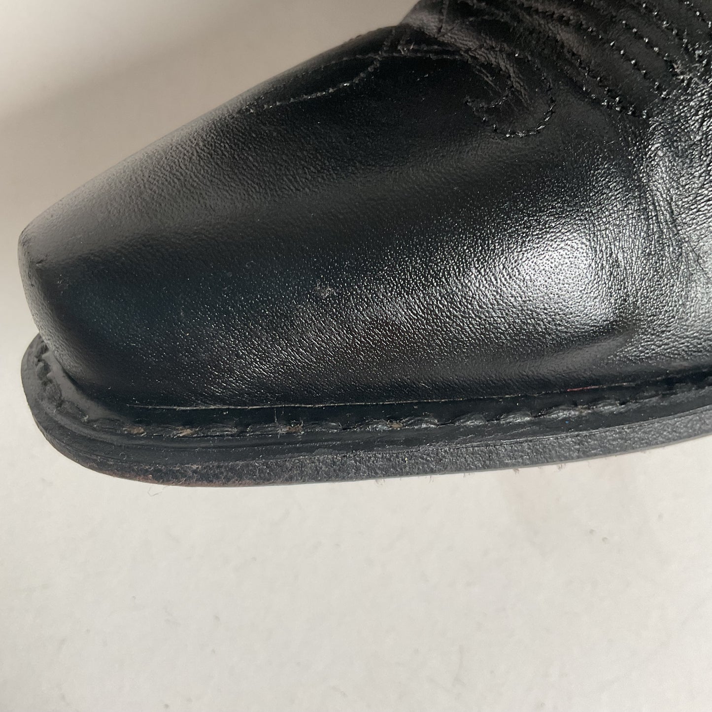 Acme Pee Wee Cowgirl Boots 10 M Tooled Tulip Inlay