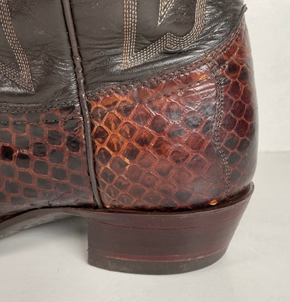 Texas Imperial Python Snakeskin Cowboy Boots | USA Made | Men’s 9.5 D