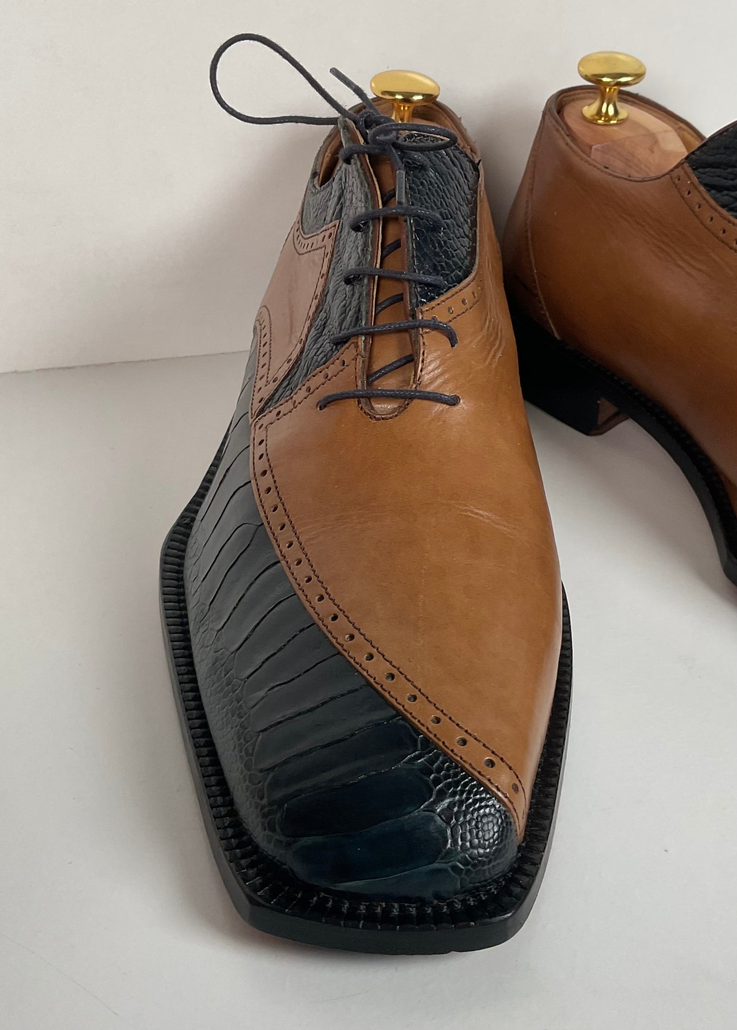 Belvedere Ostrich Leg Oxford Shoes | Split Toe | Exotic | Men’s 10 M