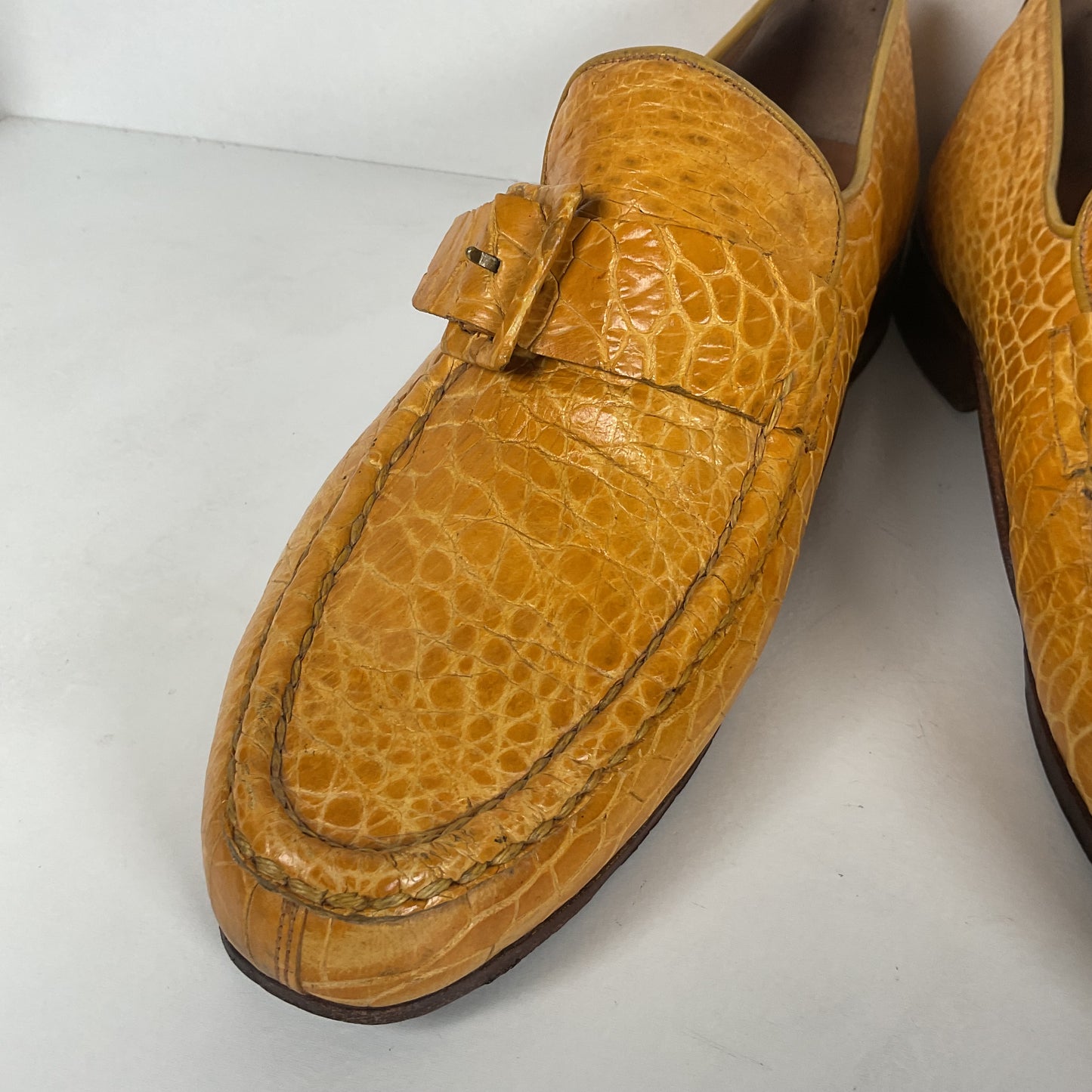 Vintage Sea Turtle Loafers | Monk Strap | Yellow | Men’s 7 D