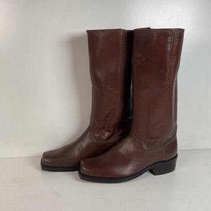 1970s Rodeo Chunky Campus Boots Men’s 9 D Cutter Toe USA Made