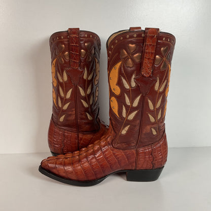 Cuadra Alligator Tail Cowgirl Boots | Butterfly Inlay | Men’s 7 | Women’s 8