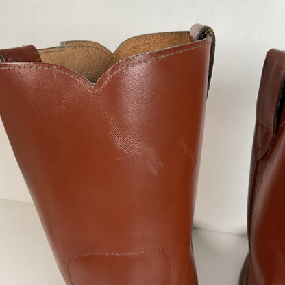 Vintage Rodeo Brand Cowboy Boots 10.5 D USA Made Chunky Campus