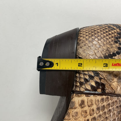 Vintage Longhorn Cowboy Boots | Python Snakeskin | Tooled Overlays | Men’s 9 D