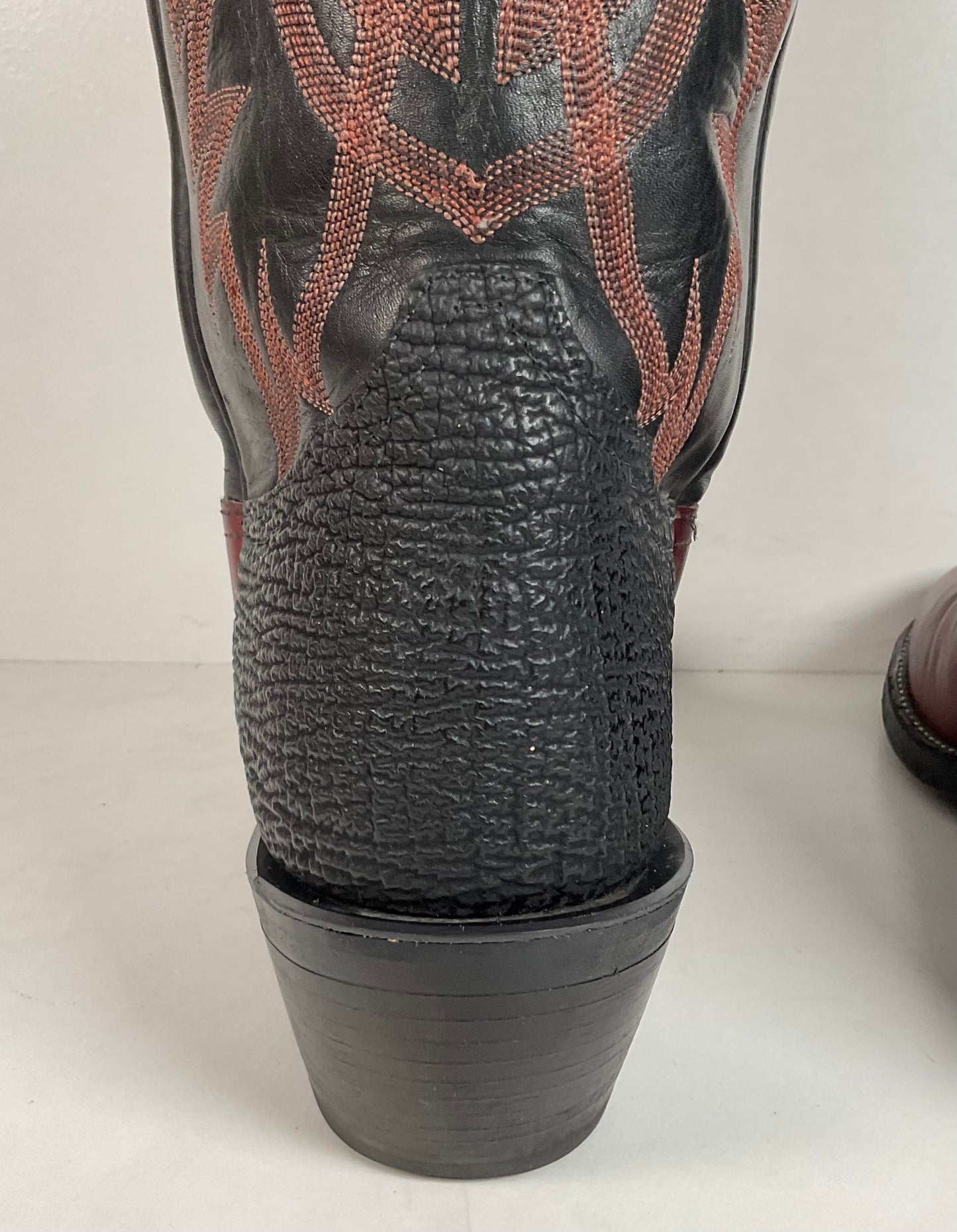 Tony Lama Renegade Buckaroo Boots | Shark Skin Heel | Exotic | USA Made | 13 B