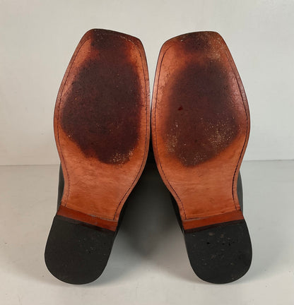 Custom Western Lace Up Boots | Go-Go | Black Oiled | Women’s 8 B