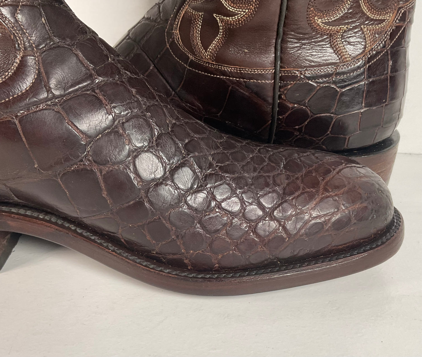 Caboots Nile Crocodile Roper Boots 9.5 E Champion Attitude Custom