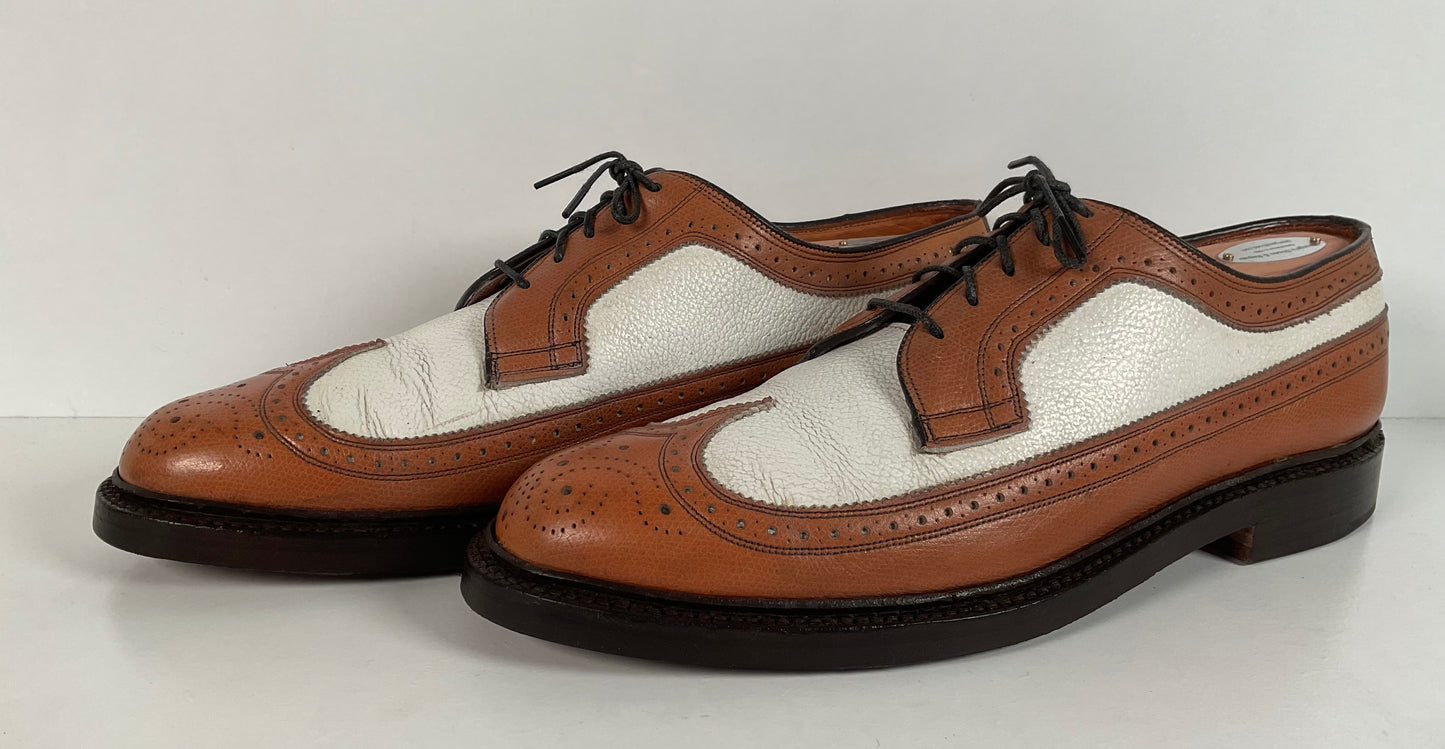 Vintage 1950s Johnston Murphy Aristocraft Spectator Shoes 10 C JR Recrafted