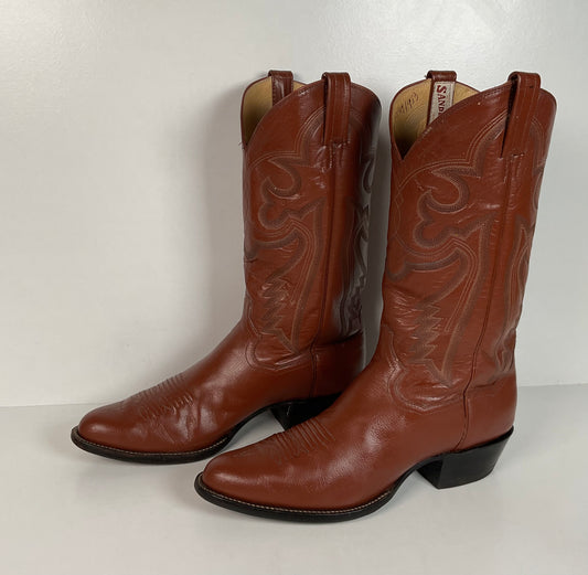 Vintage Sanders Cowboy Boots | Narrow | Brown | Men’s 11 B