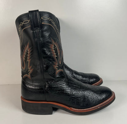 Larry Mahan Smooth Ostrich Roper Boots | Exotic | Crepe Sole | Men’s 13 D