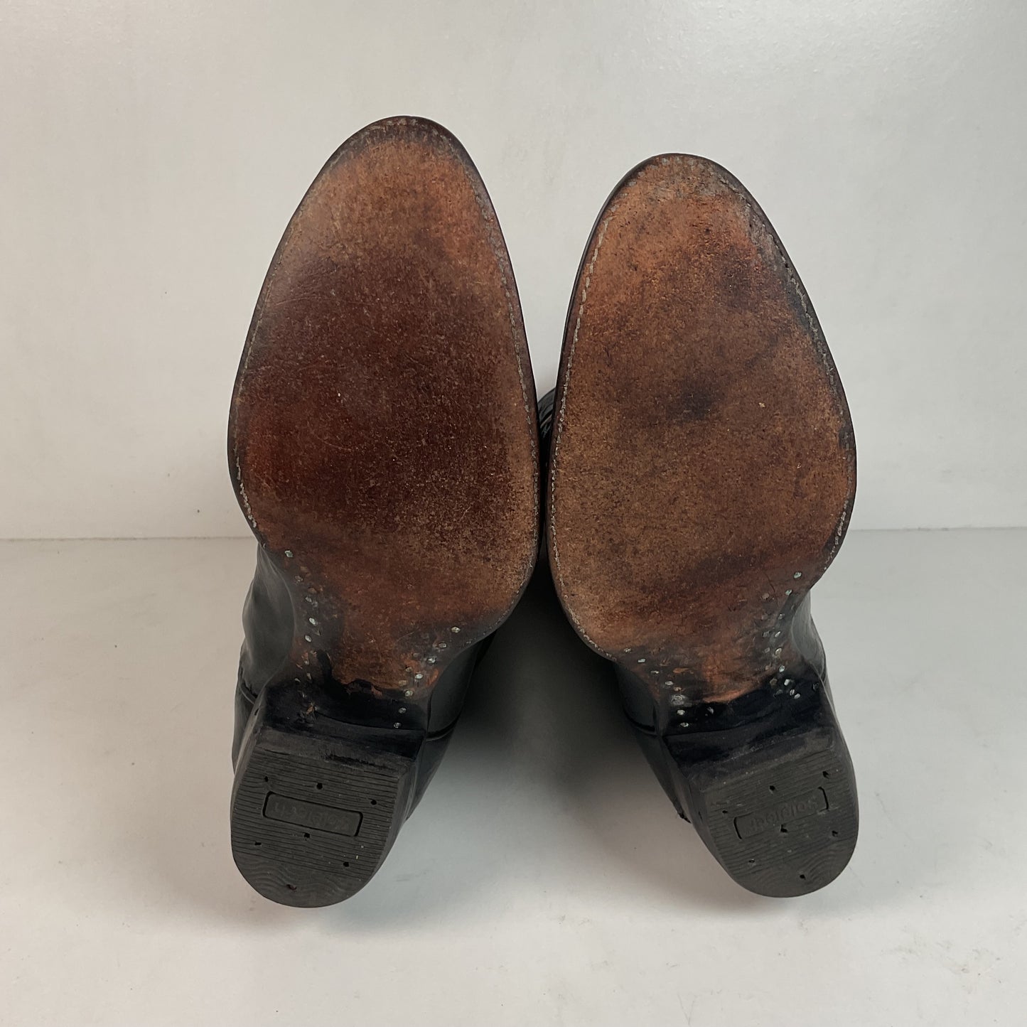 Vintage Larry Mahan Hornback Lizard Cowboy Boots 9.5 D Triad Thrashed HBL