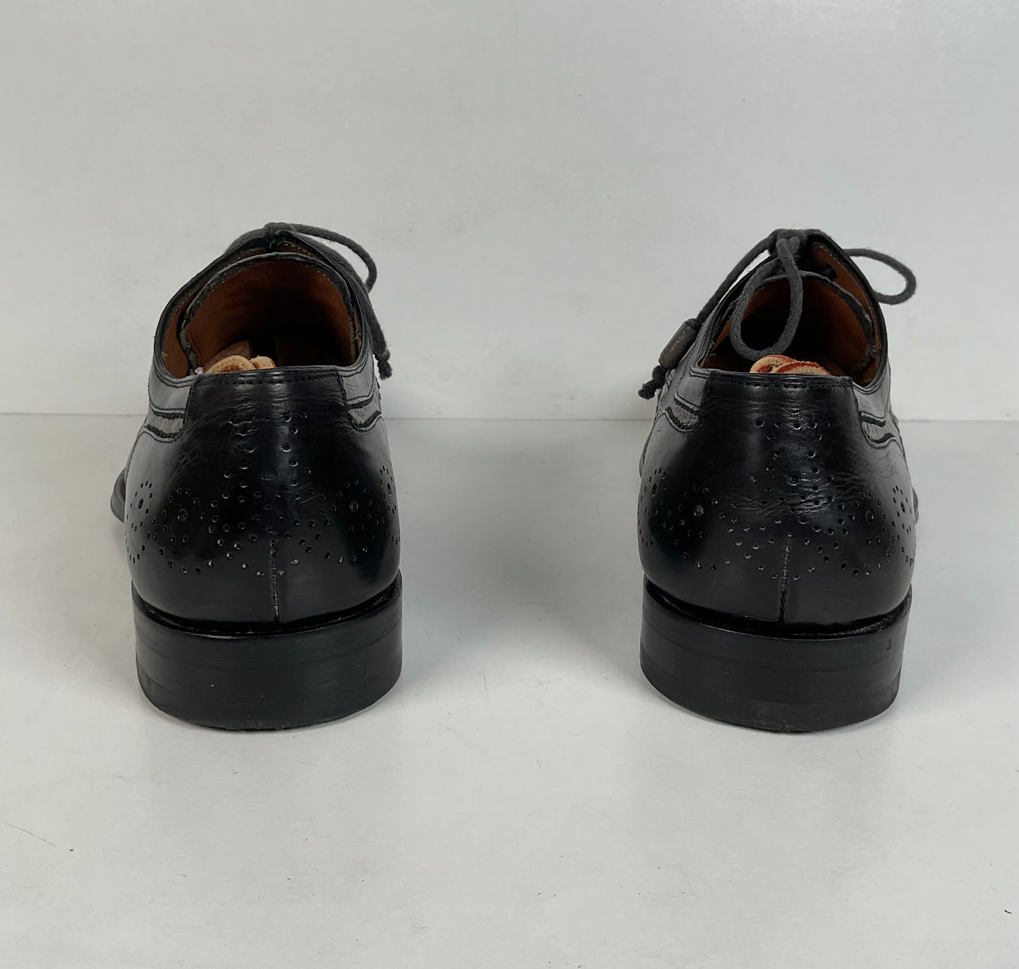 Mezlan Ostrich Quill Medallion Shoes | Derby | Exotic | Men’s 9.5 M