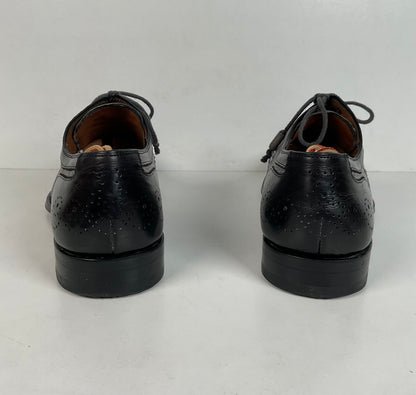 Mezlan Ostrich Quill Medallion Shoes | Derby | Exotic | Men’s 9.5 M