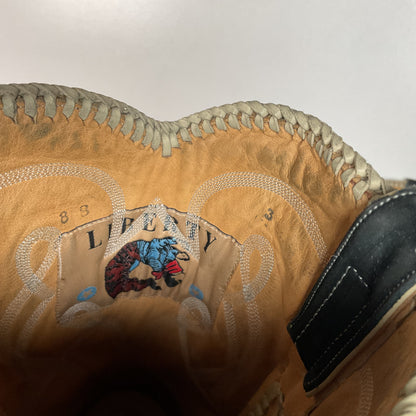 Liberty Handmade Cowgirl Boots | Nubuck Suede | Braided | Women’s 8 B