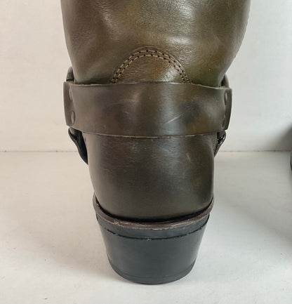 Women’s Frye 12 R Harness Boots 11 M Olive Brown Retired