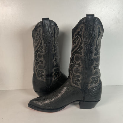 Customized El Dorado Ostrich Leg Cowboy Boots 10 D Exotic