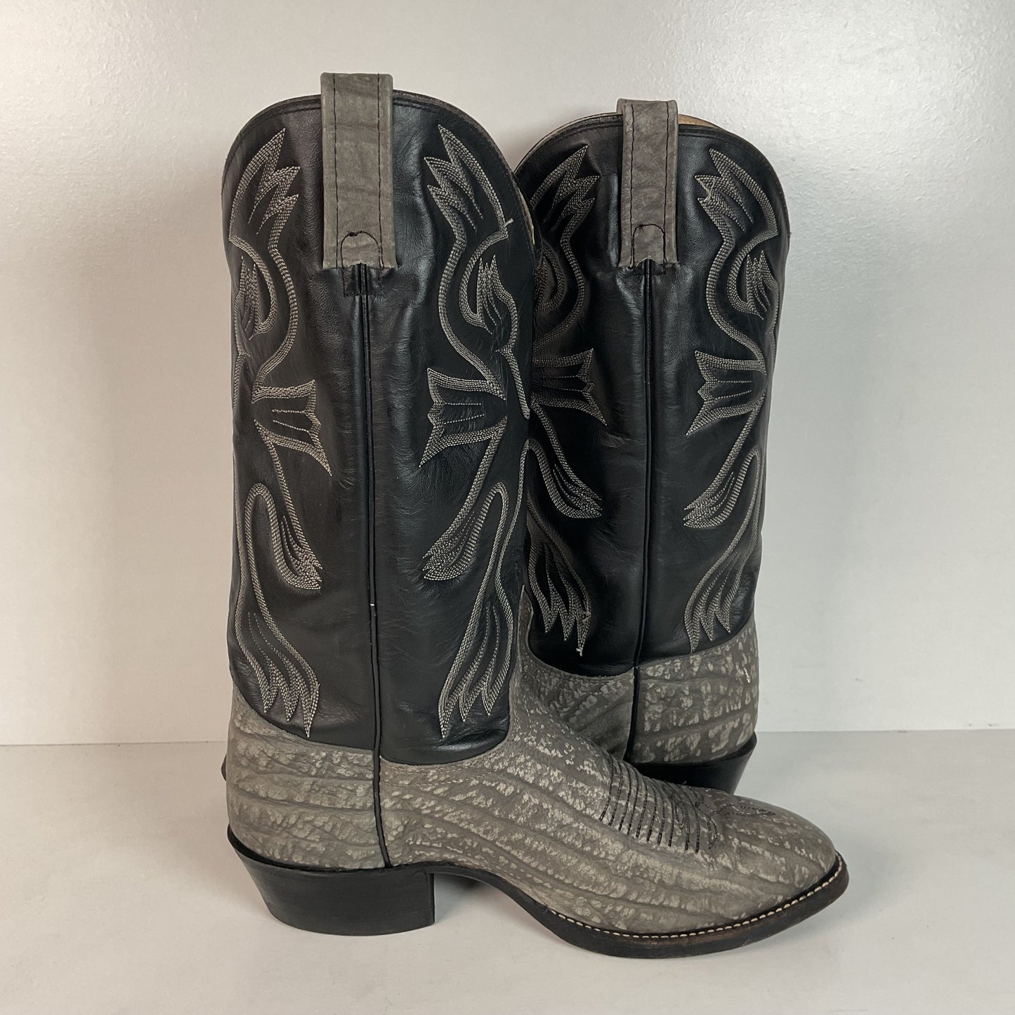 Vintage J. Chisholm Sueded Cowboy Boots | USA Made | 10 EE