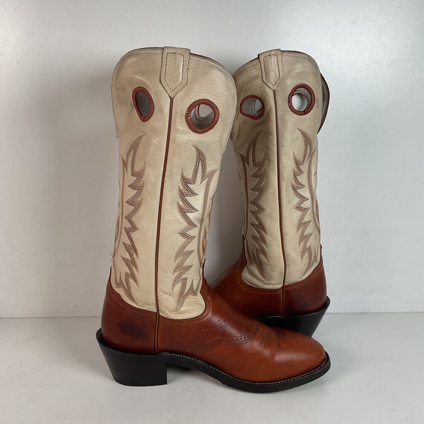 Tony Lama Buckaroo Cowboy Boots 12 D USA Made Sunset Renegade