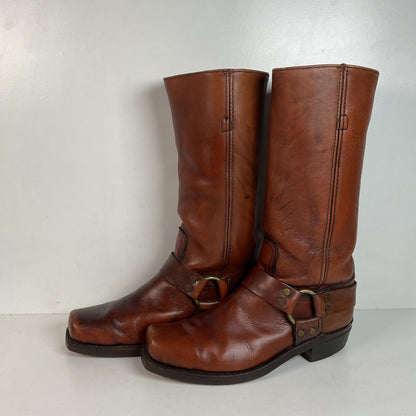 Vintage Frye Black Label Harness Boots 10.5 D USA Made