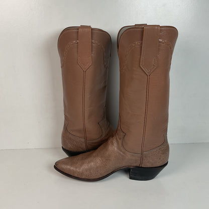 Women’s Paul Bond Smooth Ostrich Cowgirl Boots 7 A Custom Exotic