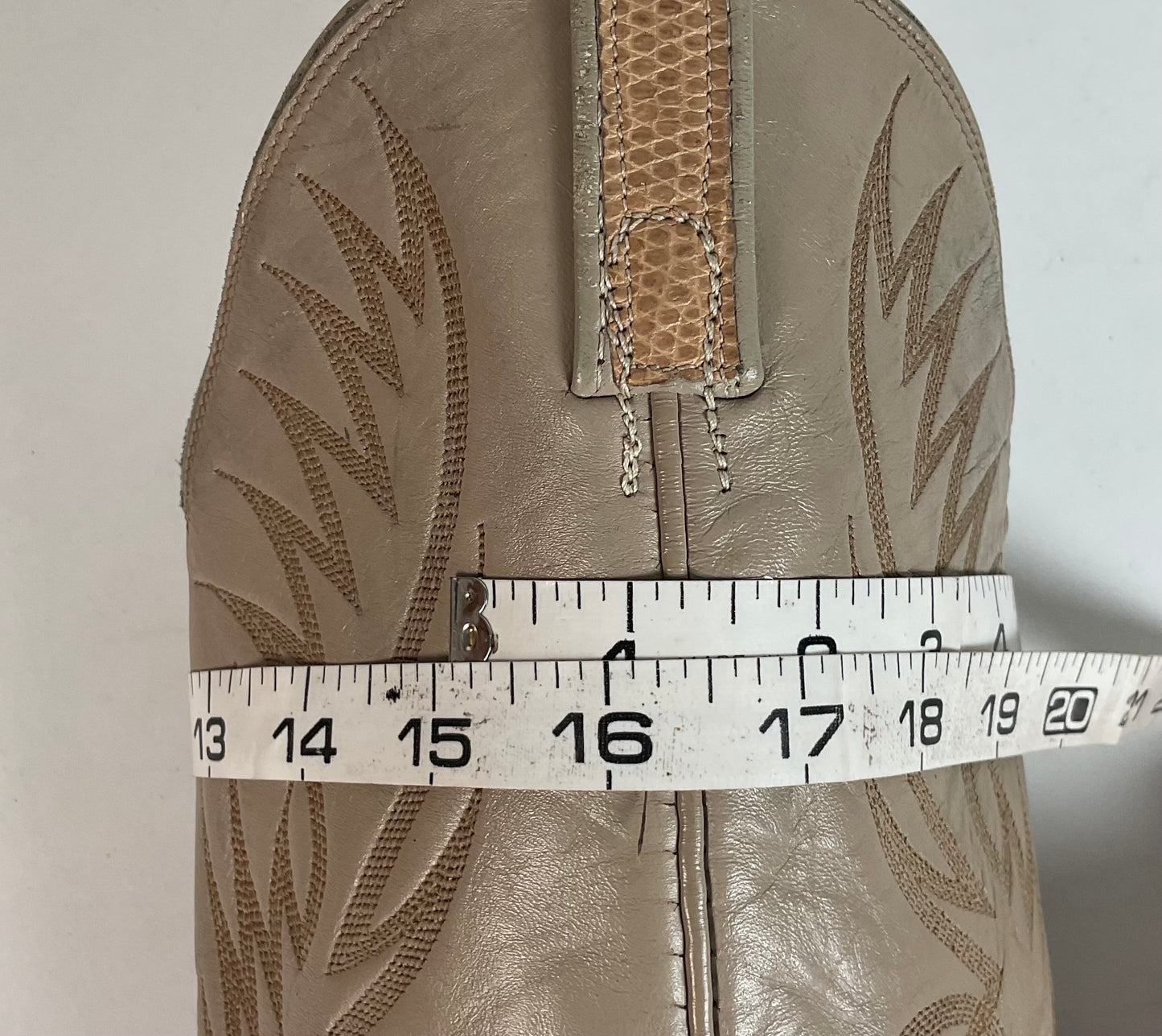 Vintage Dan Post Monitor Lizard Cowboy Boots | Golden Spur Collection | Blonde | 10 D