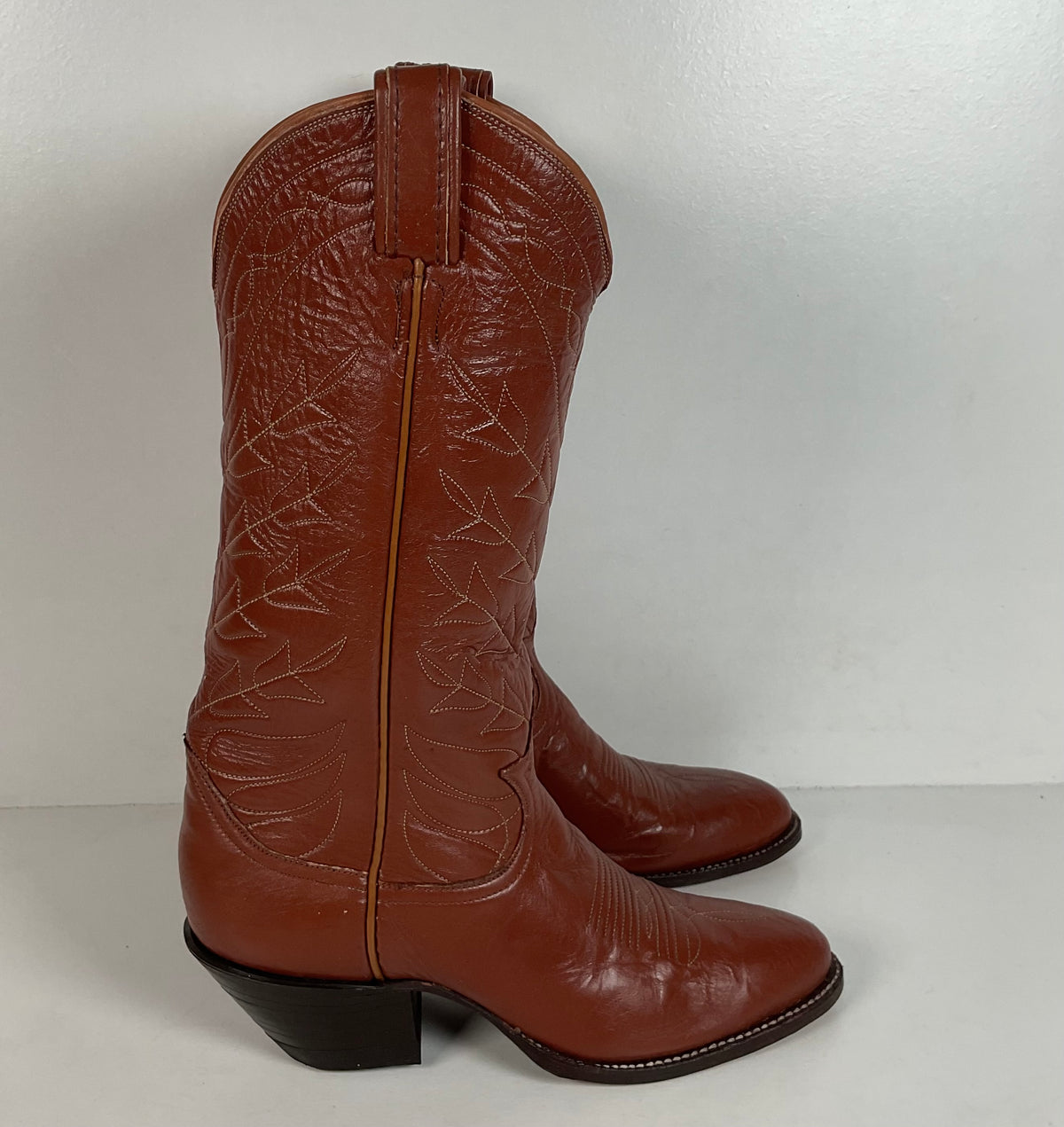 Vintage Tony Lama Cowgirl Boots | Brown | Men’s 5 B | Women’s 6