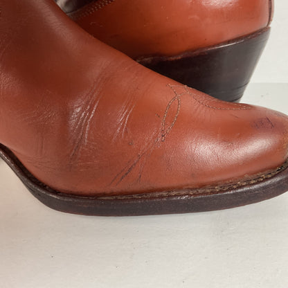 Vintage Pee Wee Cowboy Boots | Shorty | Tooled | 50s-60s | 6 C