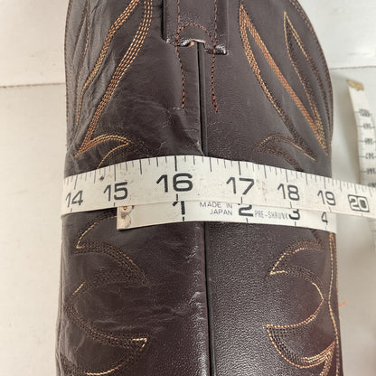 Vintage Nocona Brown Boar Skin Cowboy Boots 13 D Wild Pig