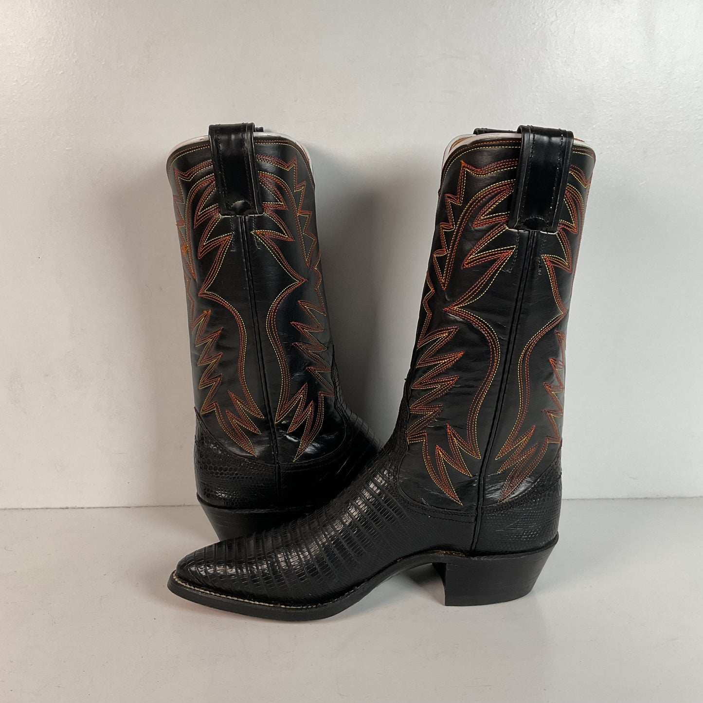 Vintage Nocona Cowboy Boots | Lizard Teju | 60s Era | Women’s 6.5