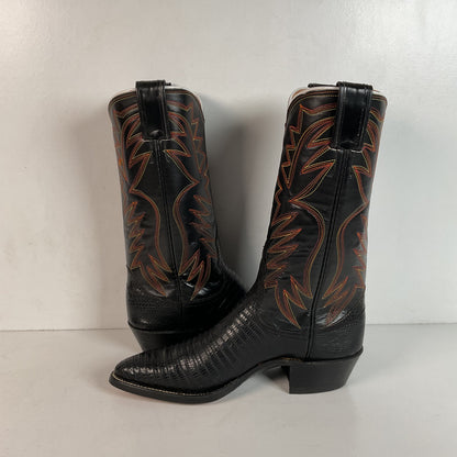 Vintage Nocona Cowboy Boots | Lizard Teju | 60s Era | Women’s 6.5