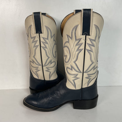 Honcho’s Navy Cowgirl Boots 6 C Custom USA Made