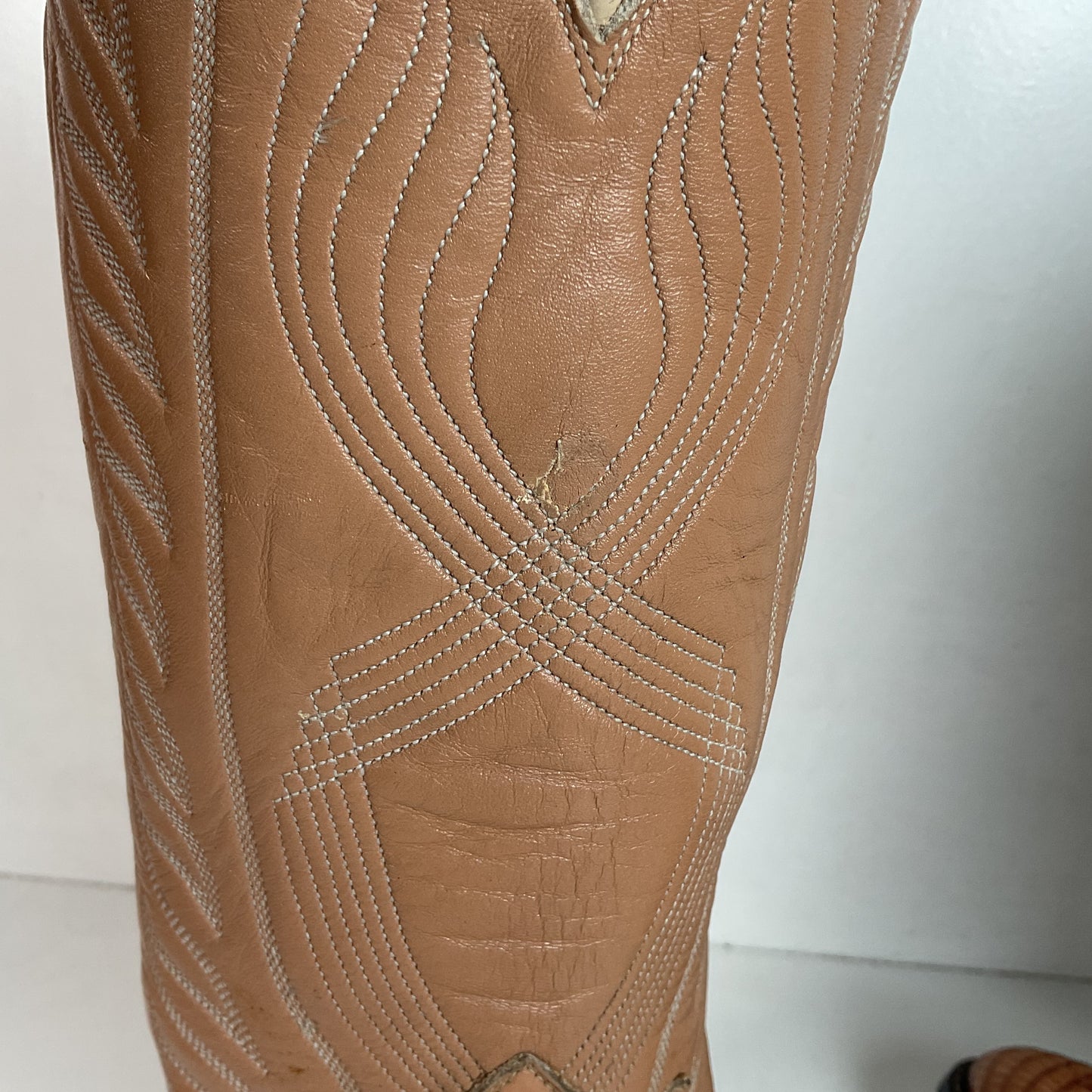 Vintage Tony Lama Gold Label Cowboy Boots 9.5 D Lizard Wingtip USA Made