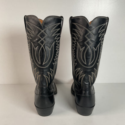 Vintage Justin Algonquin Toe Cowboy Boots | Fort Worth Label | Exotic | 1960s | Men’s 7.5