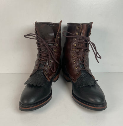 Vintage Durango Kiltie Packer Boots 10.5 D USA Made Bullhide