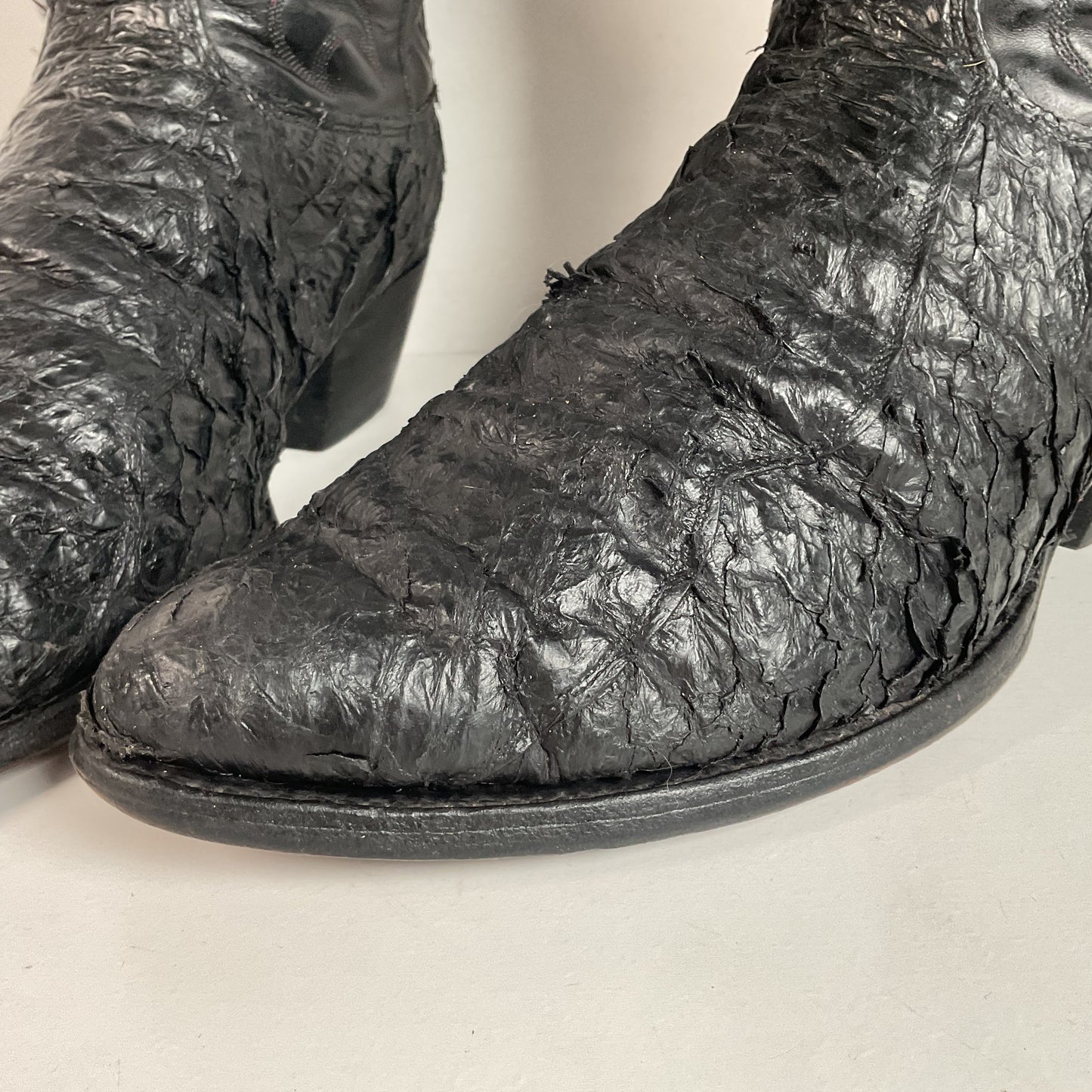 Vintage Olathe Sea Bass Cowboy Boots | Exotic | Distressed | Men’s 13 EE