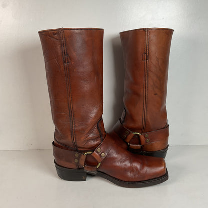 Vintage Frye Black Label Harness Boots 10.5 D USA Made